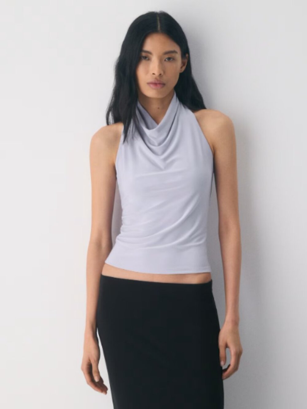 NWT Aritzia Wilfred Smooth Matter Tower Halter Top Wildflower Lilac S